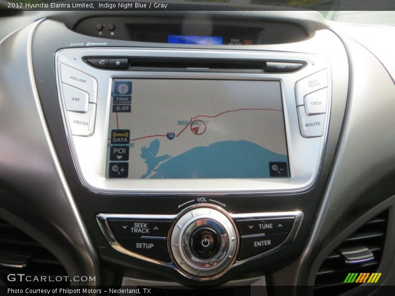 Indigo Night Blue / Gray 2012 Hyundai Elantra Limited
