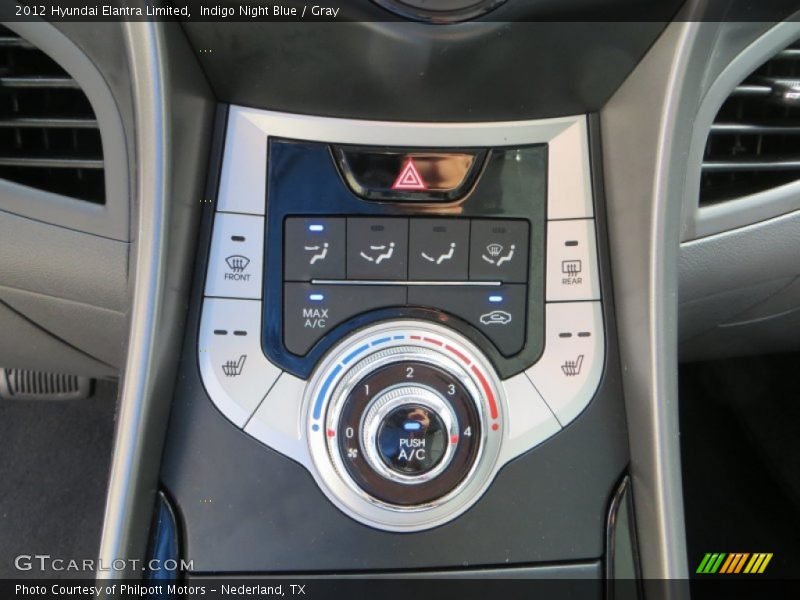 Indigo Night Blue / Gray 2012 Hyundai Elantra Limited