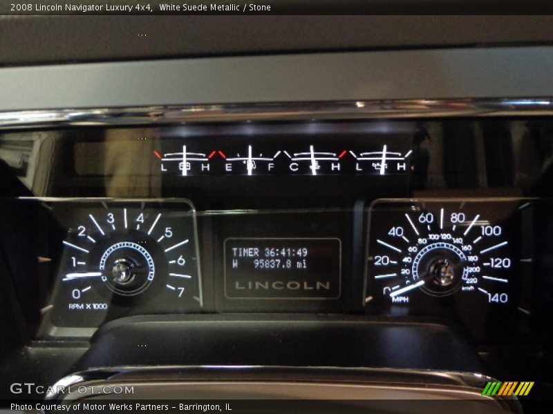 White Suede Metallic / Stone 2008 Lincoln Navigator Luxury 4x4