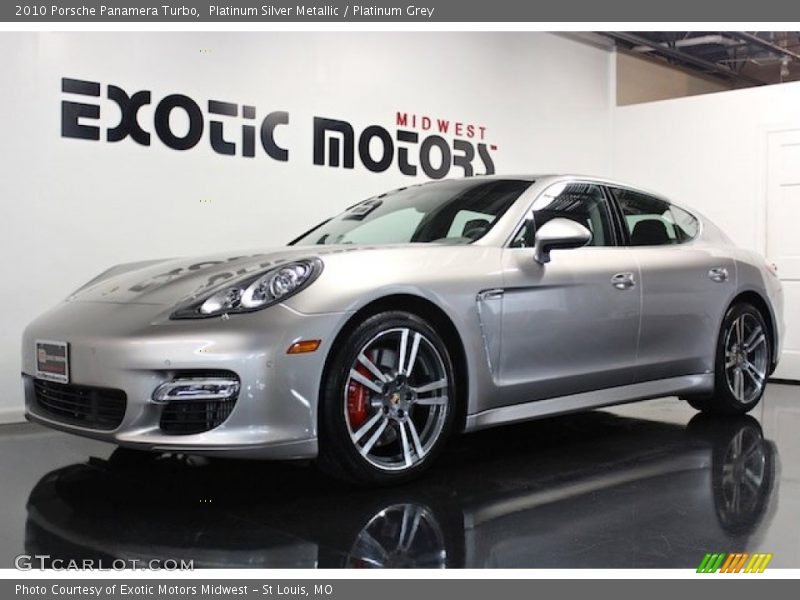 Platinum Silver Metallic / Platinum Grey 2010 Porsche Panamera Turbo