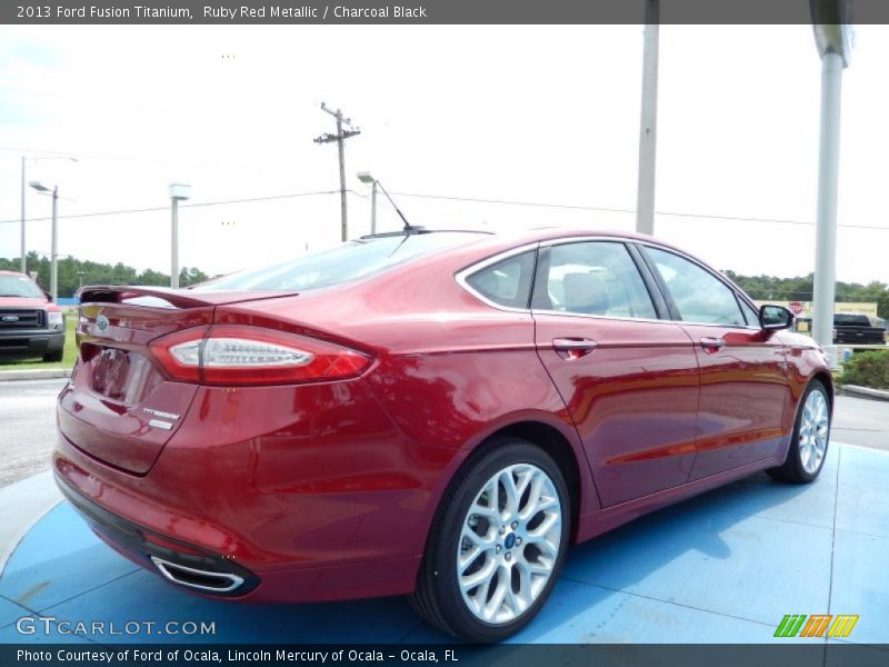Ruby Red Metallic / Charcoal Black 2013 Ford Fusion Titanium