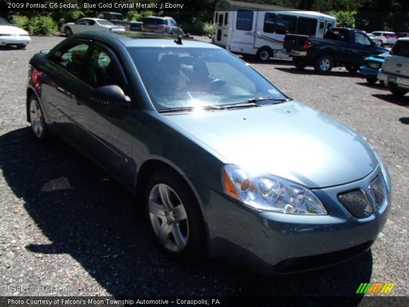 Blue Gold Crystal Metallic / Ebony 2009 Pontiac G6 Sedan