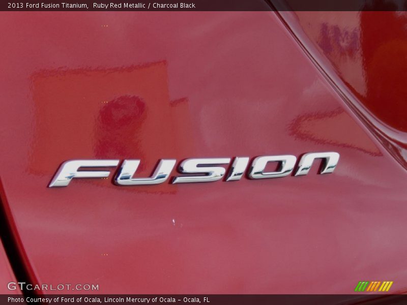 Ruby Red Metallic / Charcoal Black 2013 Ford Fusion Titanium