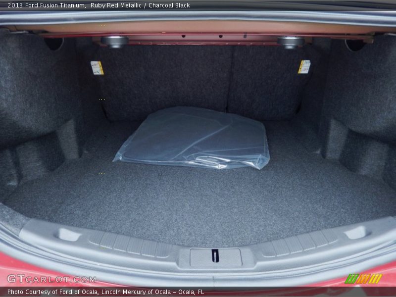 Ruby Red Metallic / Charcoal Black 2013 Ford Fusion Titanium