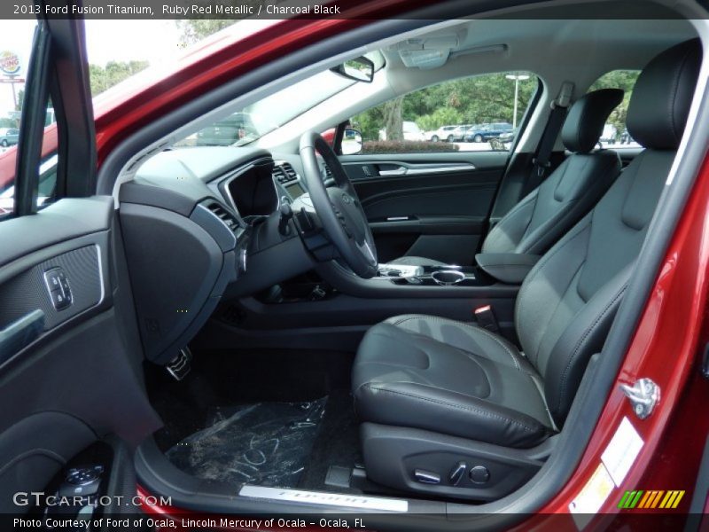 Ruby Red Metallic / Charcoal Black 2013 Ford Fusion Titanium