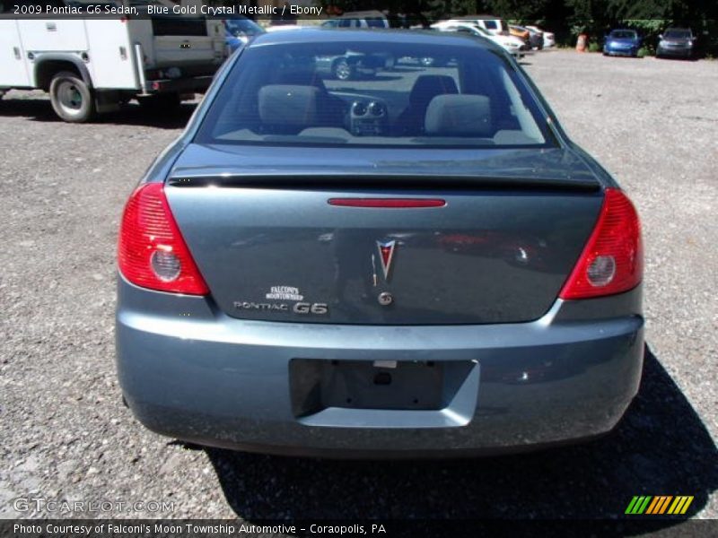 Blue Gold Crystal Metallic / Ebony 2009 Pontiac G6 Sedan