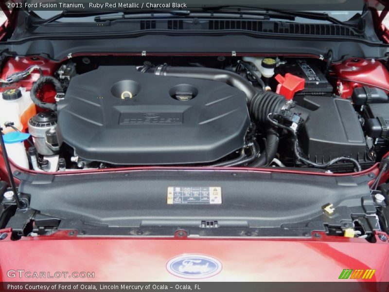 Ruby Red Metallic / Charcoal Black 2013 Ford Fusion Titanium