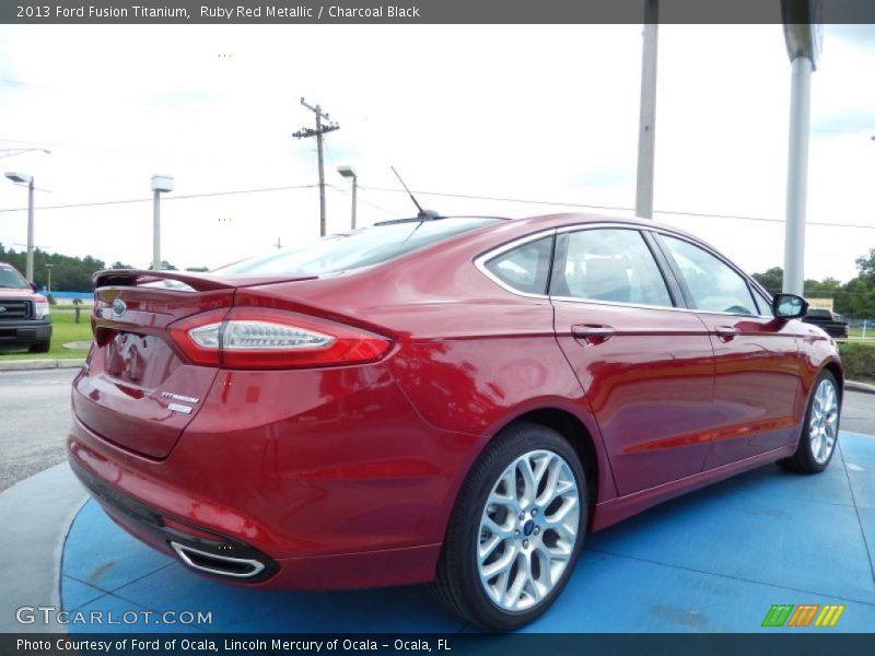Ruby Red Metallic / Charcoal Black 2013 Ford Fusion Titanium