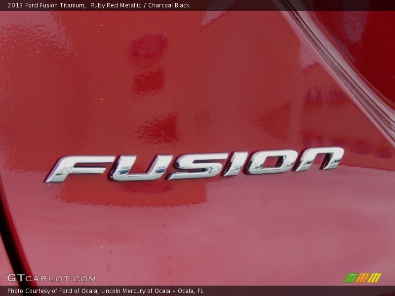 Ruby Red Metallic / Charcoal Black 2013 Ford Fusion Titanium