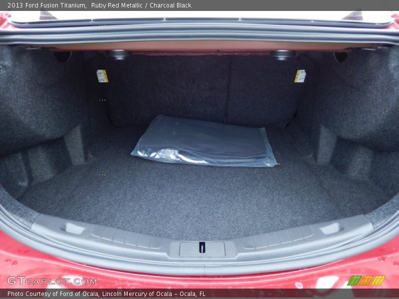 Ruby Red Metallic / Charcoal Black 2013 Ford Fusion Titanium