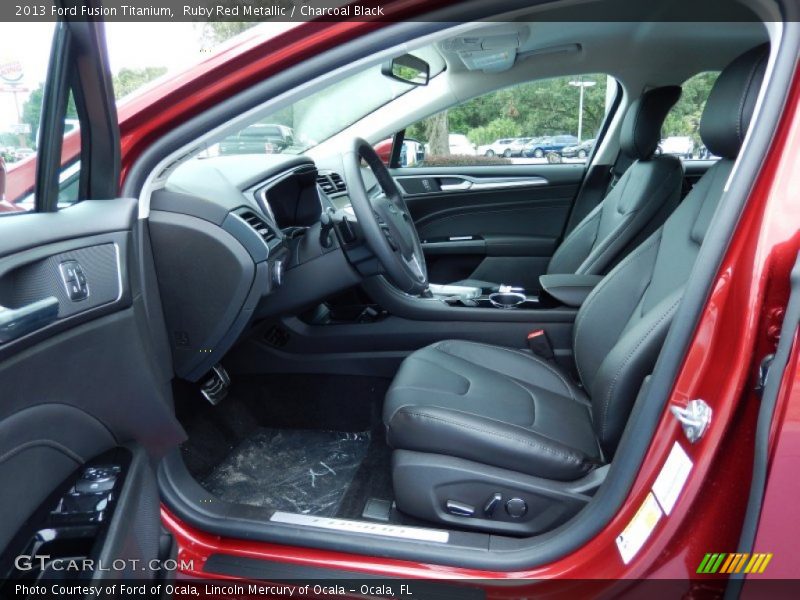 Ruby Red Metallic / Charcoal Black 2013 Ford Fusion Titanium