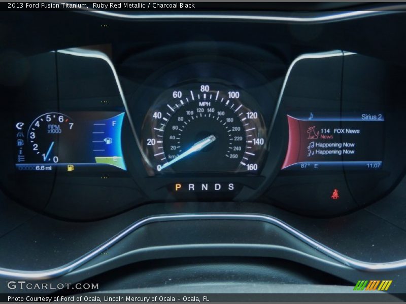 Ruby Red Metallic / Charcoal Black 2013 Ford Fusion Titanium