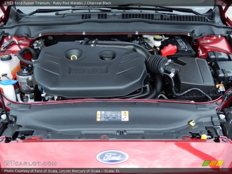 Ruby Red Metallic / Charcoal Black 2013 Ford Fusion Titanium