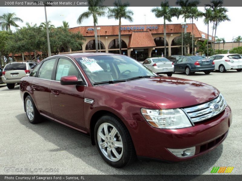 Merlot Metallic / Camel 2008 Ford Taurus SEL