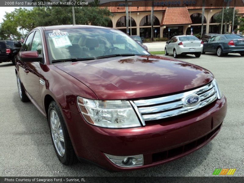 Merlot Metallic / Camel 2008 Ford Taurus SEL