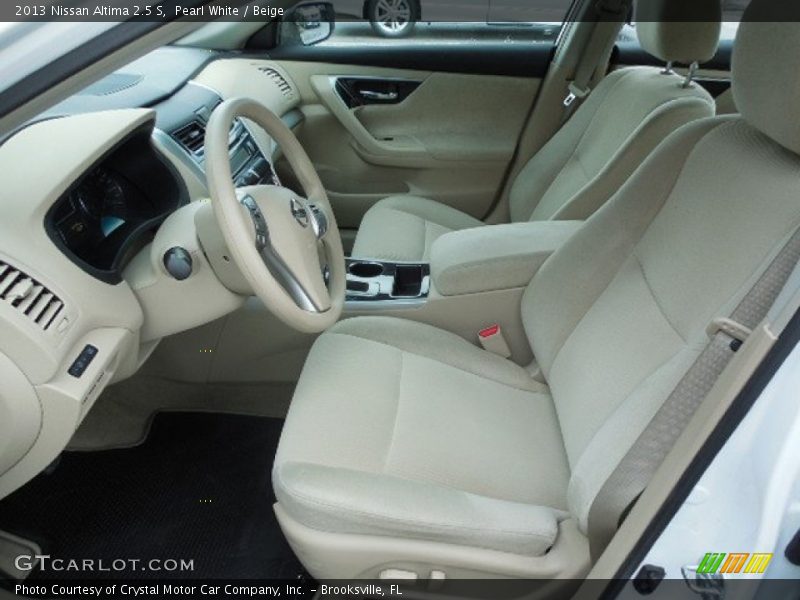 Pearl White / Beige 2013 Nissan Altima 2.5 S