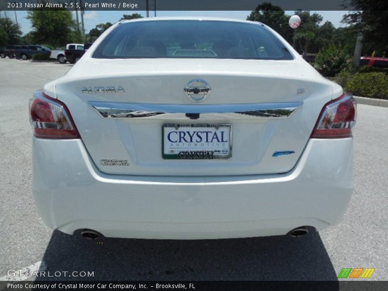 Pearl White / Beige 2013 Nissan Altima 2.5 S