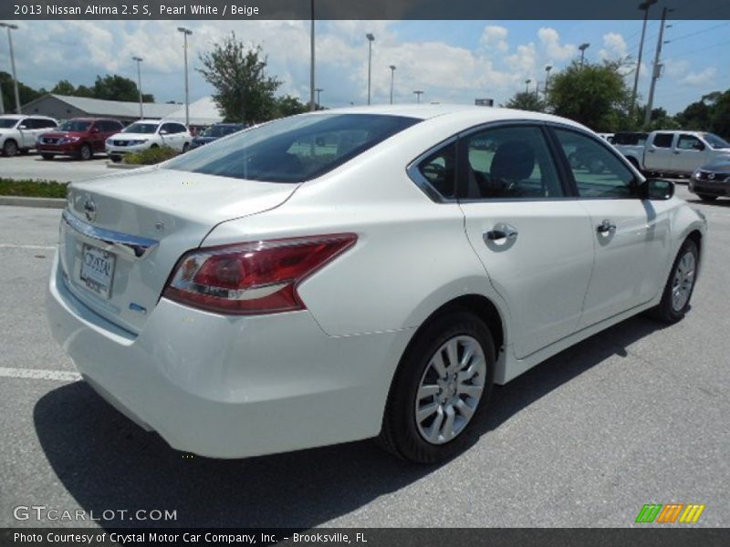 Pearl White / Beige 2013 Nissan Altima 2.5 S