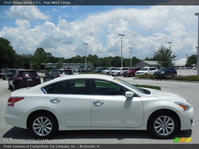 Pearl White / Beige 2013 Nissan Altima 2.5 S
