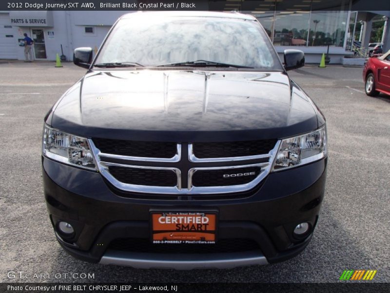 Brilliant Black Crystal Pearl / Black 2012 Dodge Journey SXT AWD