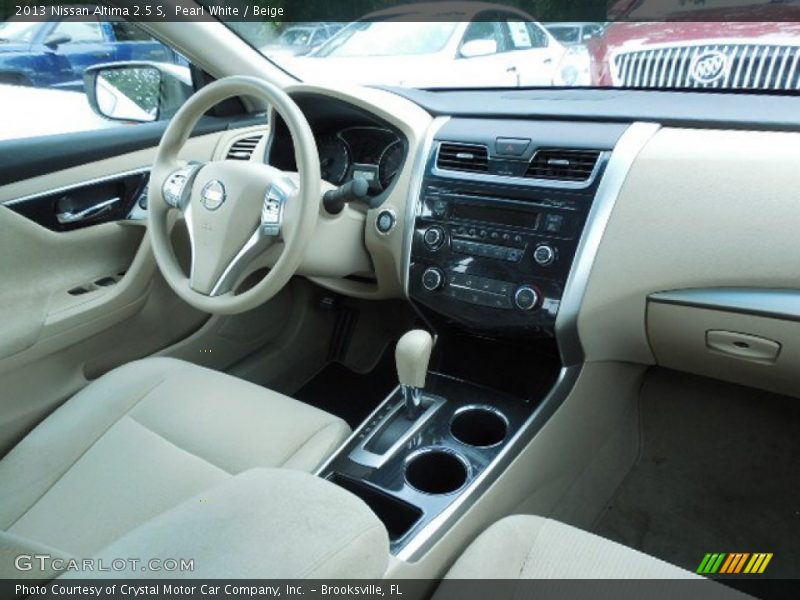 Pearl White / Beige 2013 Nissan Altima 2.5 S