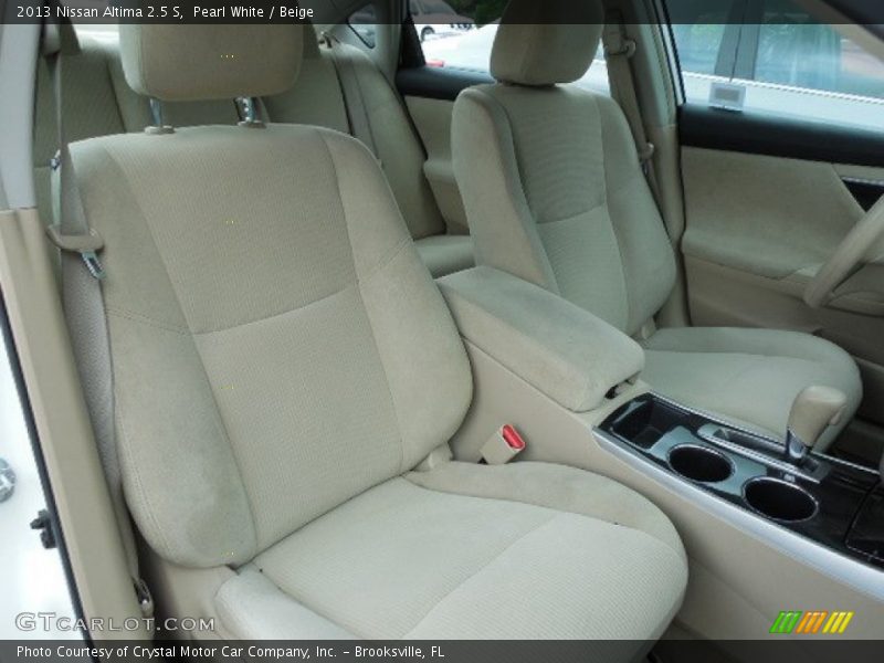 Pearl White / Beige 2013 Nissan Altima 2.5 S