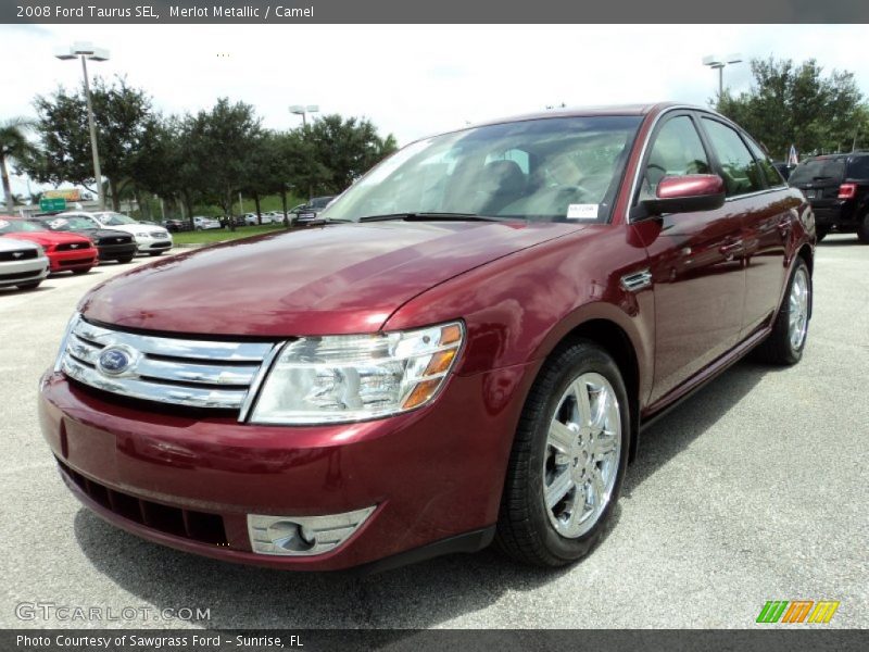 Merlot Metallic / Camel 2008 Ford Taurus SEL