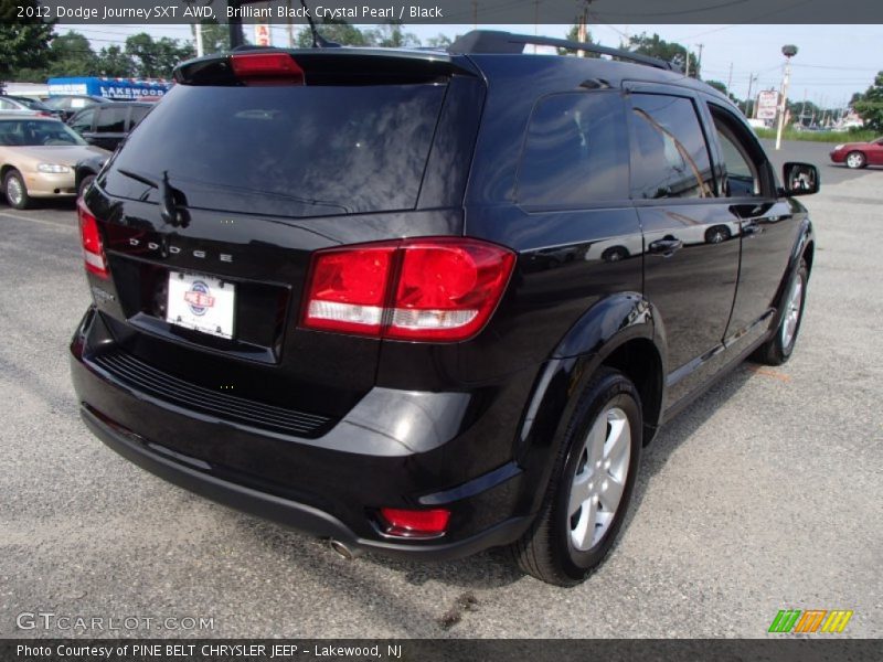 Brilliant Black Crystal Pearl / Black 2012 Dodge Journey SXT AWD