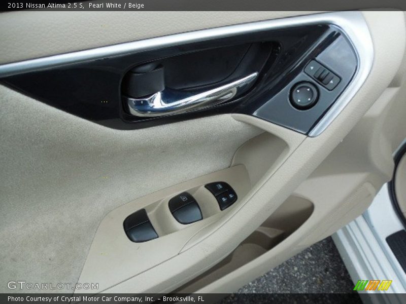 Pearl White / Beige 2013 Nissan Altima 2.5 S