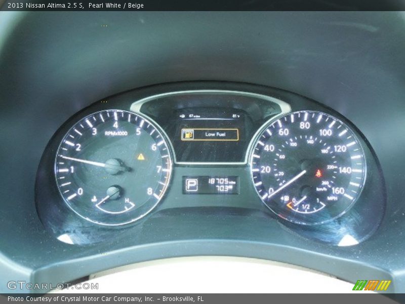 Pearl White / Beige 2013 Nissan Altima 2.5 S