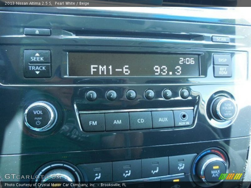 Pearl White / Beige 2013 Nissan Altima 2.5 S