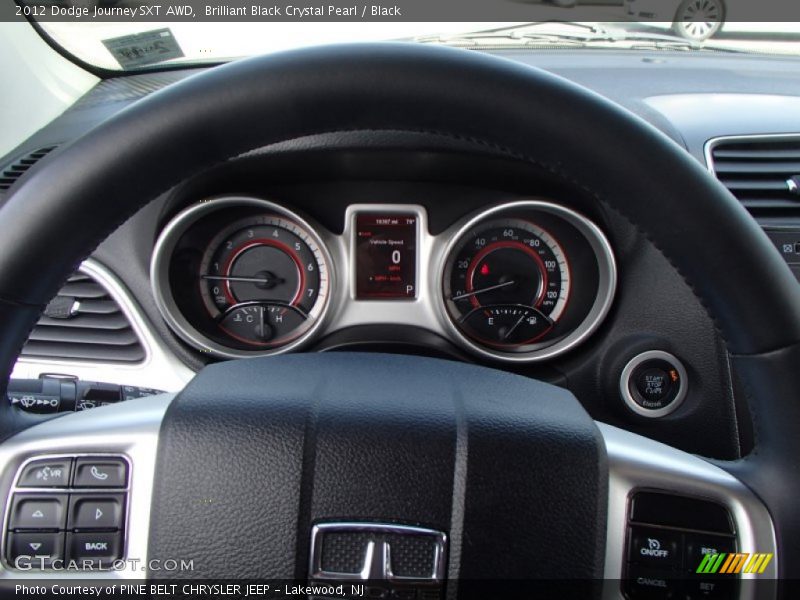 Brilliant Black Crystal Pearl / Black 2012 Dodge Journey SXT AWD