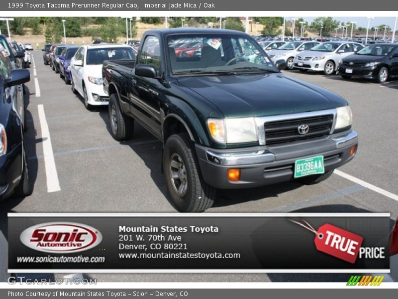 Imperial Jade Mica / Oak 1999 Toyota Tacoma Prerunner Regular Cab
