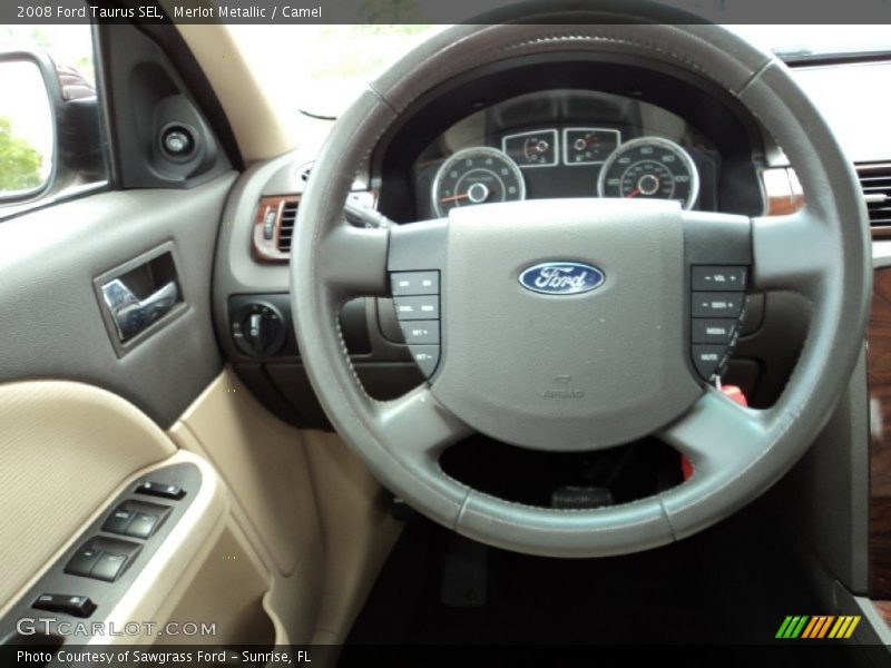 Merlot Metallic / Camel 2008 Ford Taurus SEL