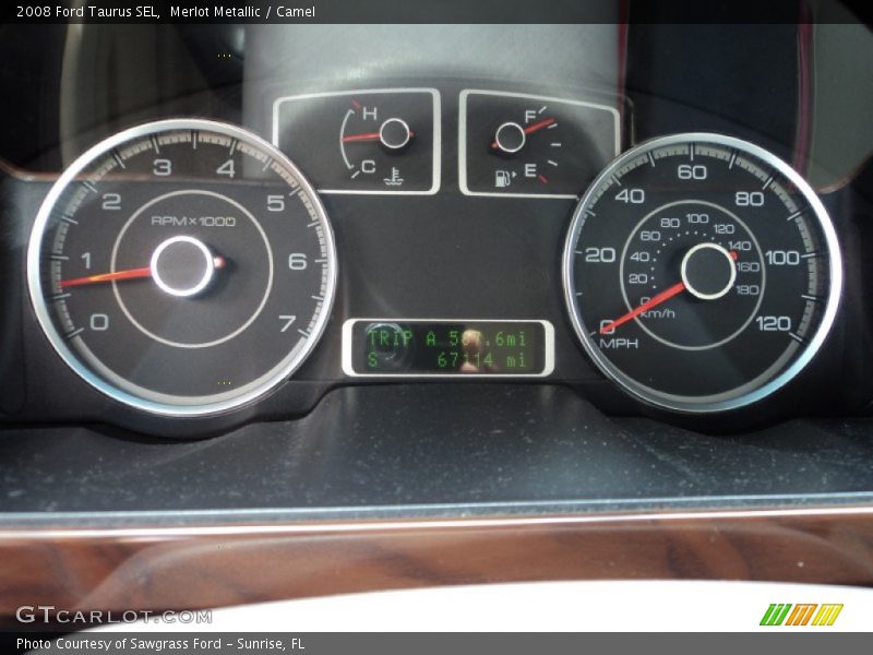 Merlot Metallic / Camel 2008 Ford Taurus SEL