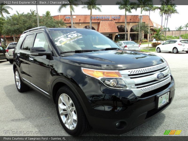 Black / Charcoal Black 2012 Ford Explorer XLT