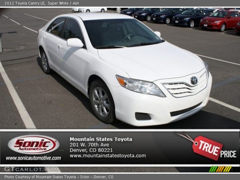 Super White / Ash 2011 Toyota Camry LE