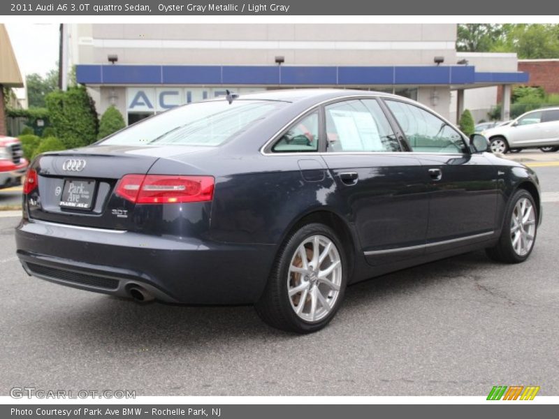 Oyster Gray Metallic / Light Gray 2011 Audi A6 3.0T quattro Sedan