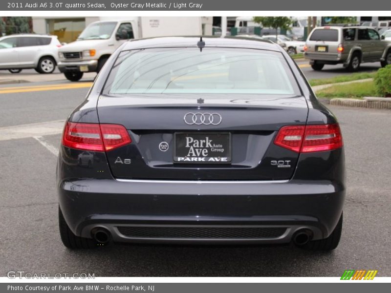 Oyster Gray Metallic / Light Gray 2011 Audi A6 3.0T quattro Sedan