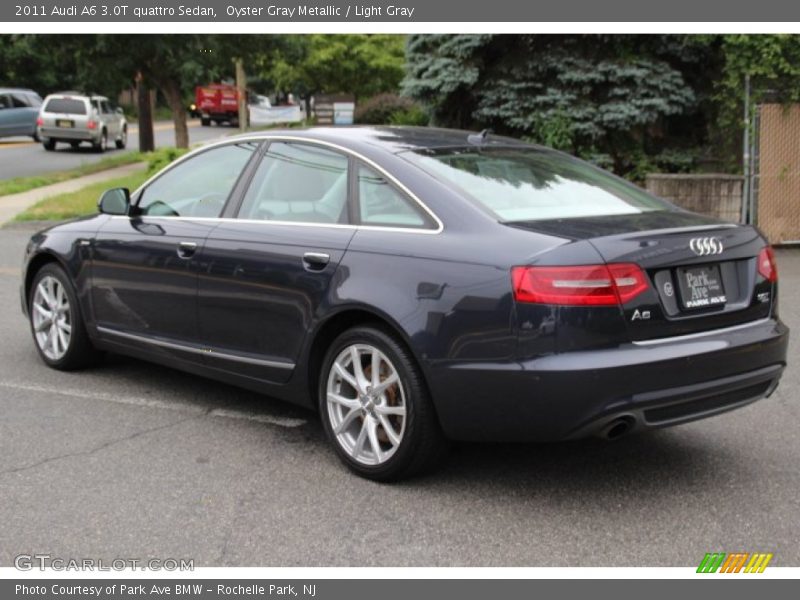 Oyster Gray Metallic / Light Gray 2011 Audi A6 3.0T quattro Sedan