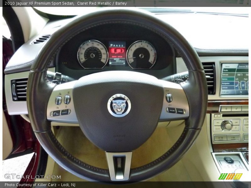 Claret Red Metallic / Barley 2010 Jaguar XF Premium Sport Sedan