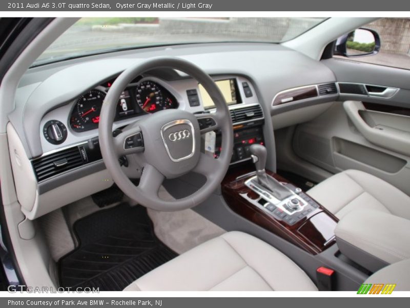 Oyster Gray Metallic / Light Gray 2011 Audi A6 3.0T quattro Sedan