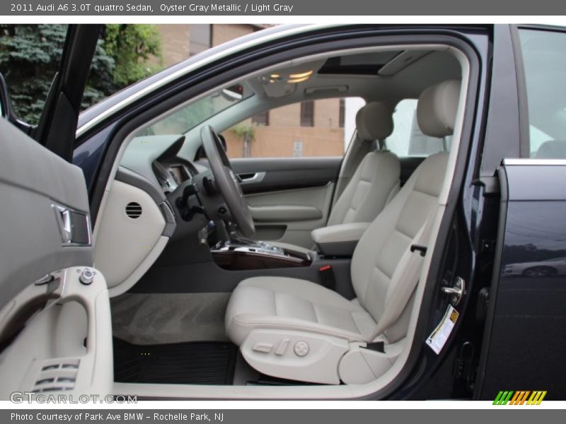Oyster Gray Metallic / Light Gray 2011 Audi A6 3.0T quattro Sedan