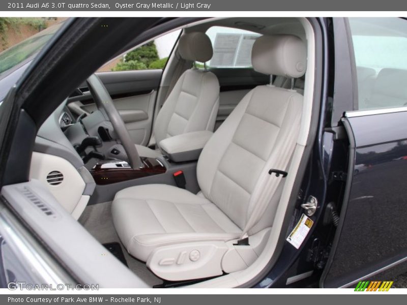 Oyster Gray Metallic / Light Gray 2011 Audi A6 3.0T quattro Sedan