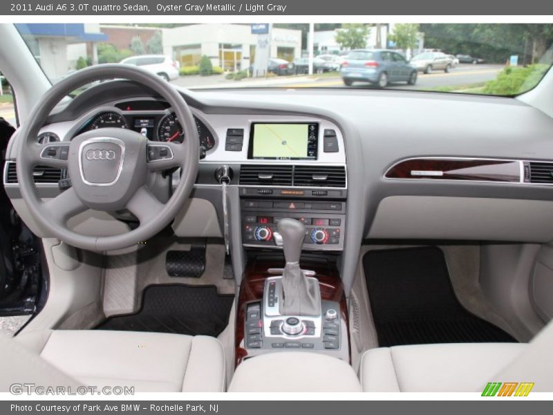 Oyster Gray Metallic / Light Gray 2011 Audi A6 3.0T quattro Sedan