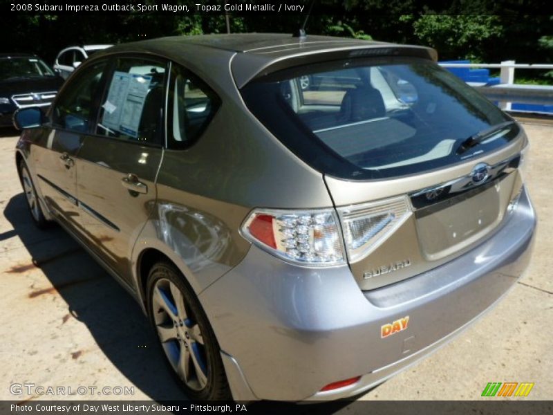 Topaz Gold Metallic / Ivory 2008 Subaru Impreza Outback Sport Wagon
