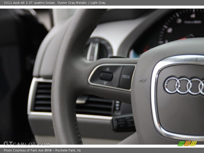 Oyster Gray Metallic / Light Gray 2011 Audi A6 3.0T quattro Sedan