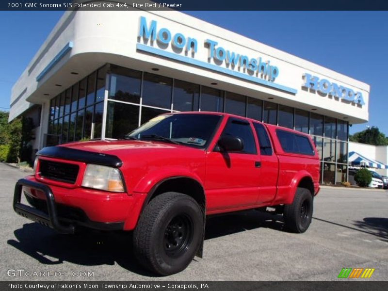 Fire Red / Pewter 2001 GMC Sonoma SLS Extended Cab 4x4