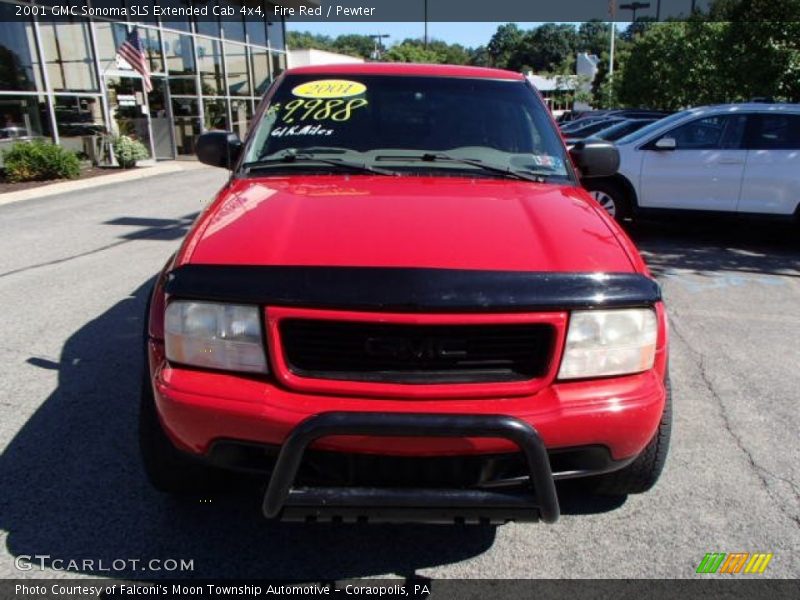 Fire Red / Pewter 2001 GMC Sonoma SLS Extended Cab 4x4