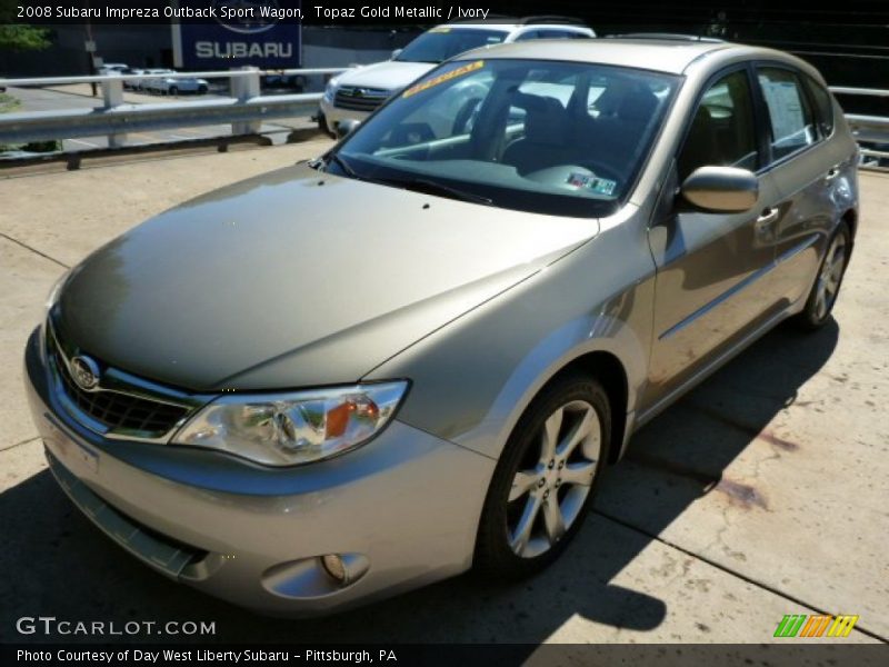 Topaz Gold Metallic / Ivory 2008 Subaru Impreza Outback Sport Wagon